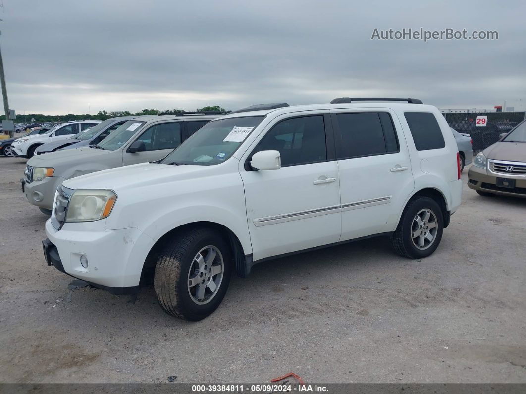 2009 Honda Pilot Touring White vin: 5FNYF38819B017465