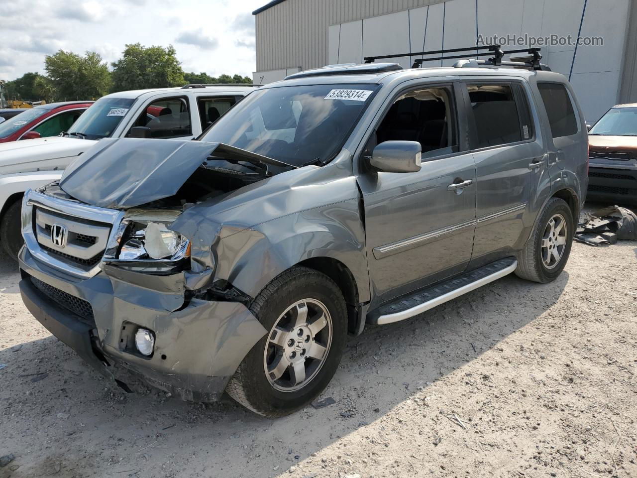 2009 Honda Pilot Touring Gray vin: 5FNYF38829B007091