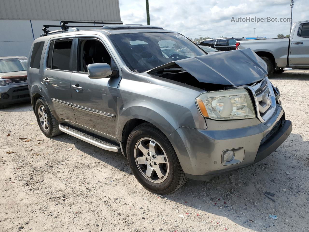 2009 Honda Pilot Touring Gray vin: 5FNYF38829B007091