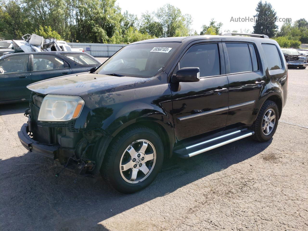 2009 Honda Pilot Touring Black vin: 5FNYF38889B022498