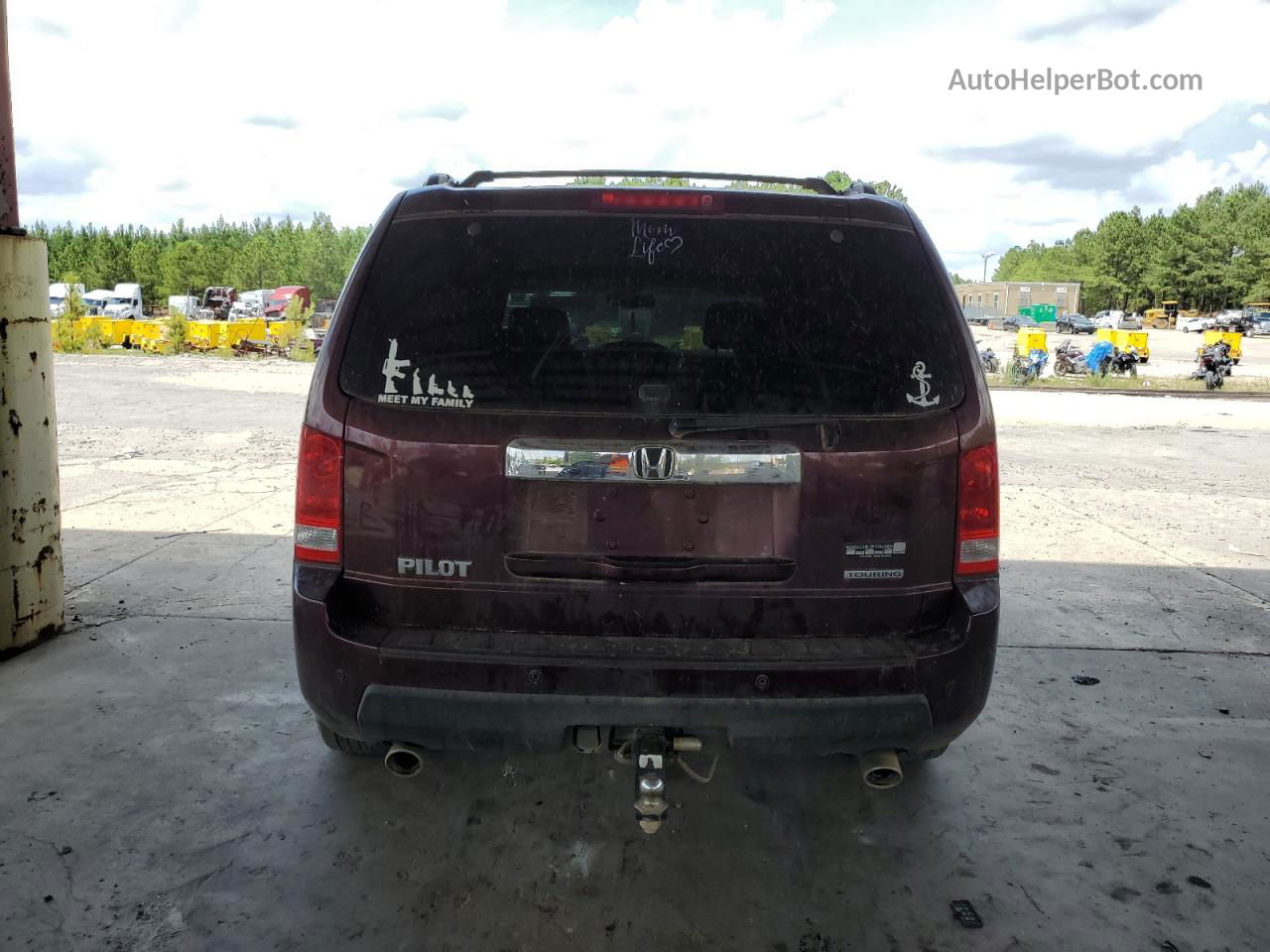 2009 Honda Pilot Touring Бордовый vin: 5FNYF38899B006553