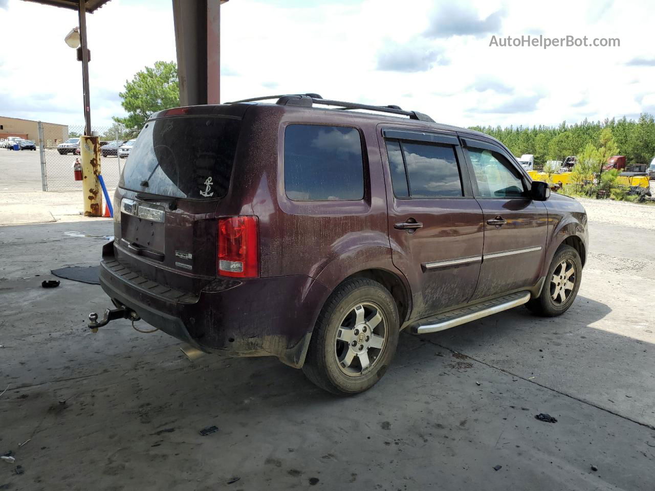 2009 Honda Pilot Touring Burgundy vin: 5FNYF38899B006553