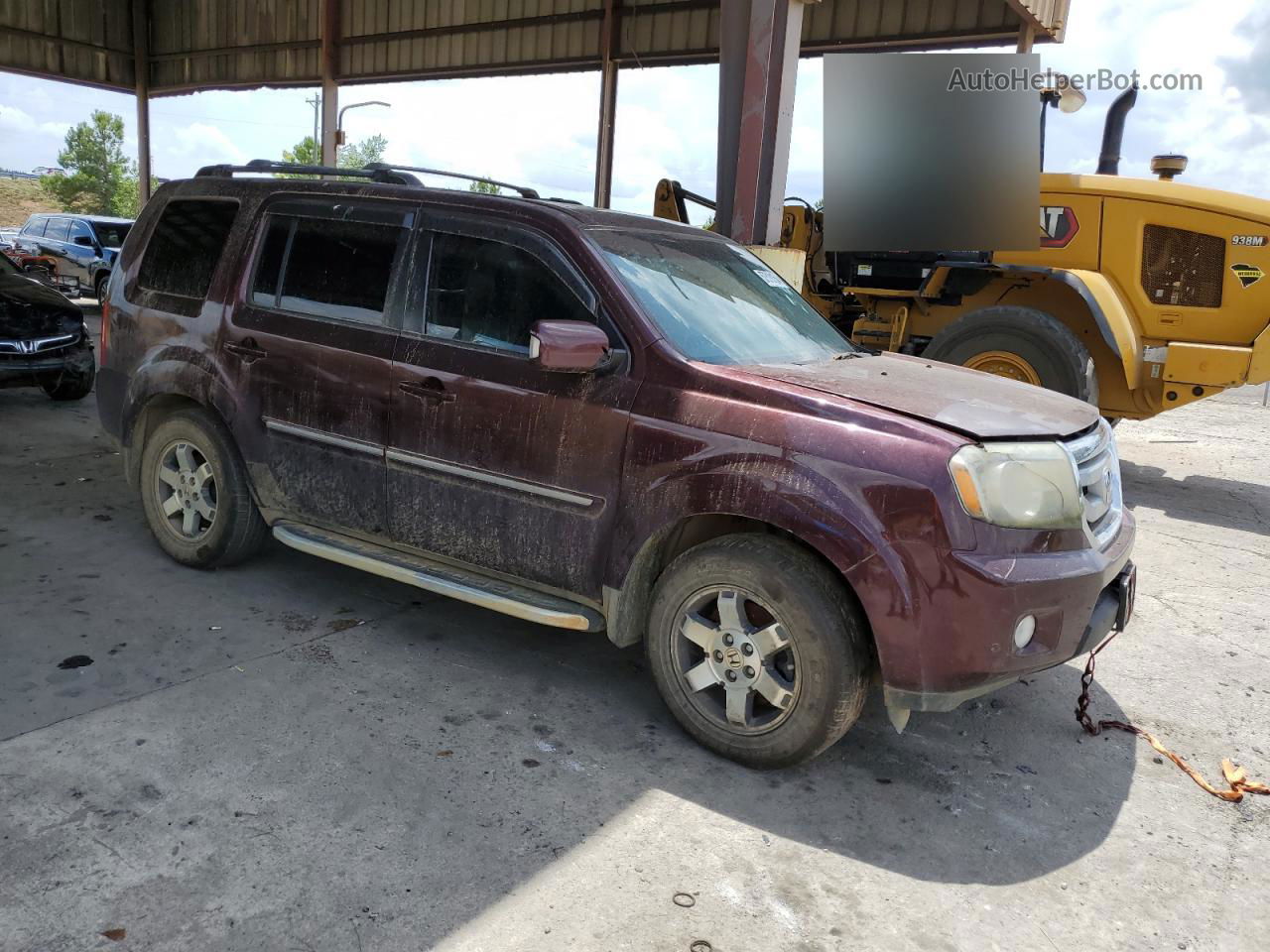 2009 Honda Pilot Touring Burgundy vin: 5FNYF38899B006553