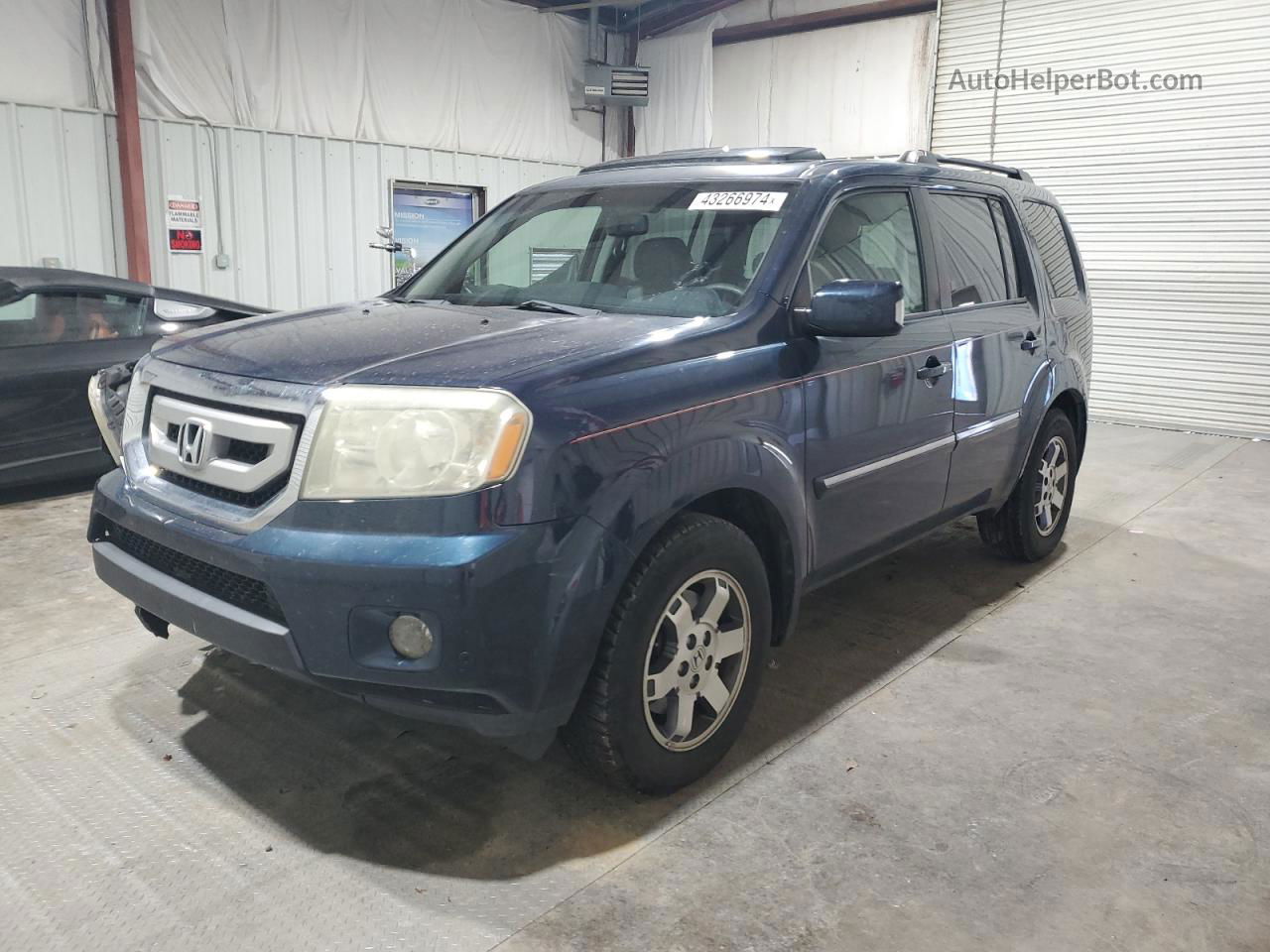 2009 Honda Pilot Touring Blue vin: 5FNYF38919B001808