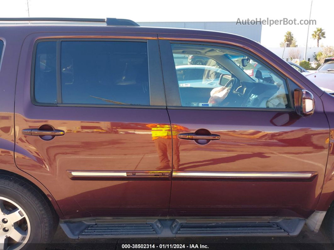 2009 Honda Pilot Touring Burgundy vin: 5FNYF38919B006331