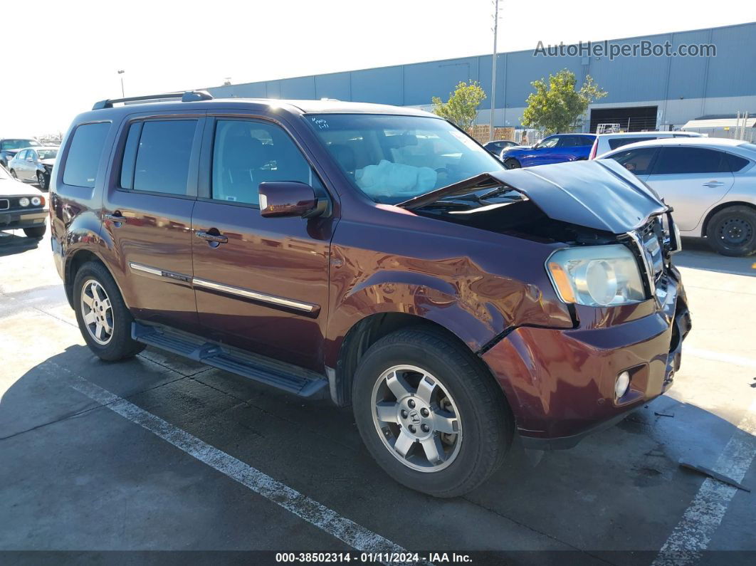 2009 Honda Pilot Touring Burgundy vin: 5FNYF38919B006331