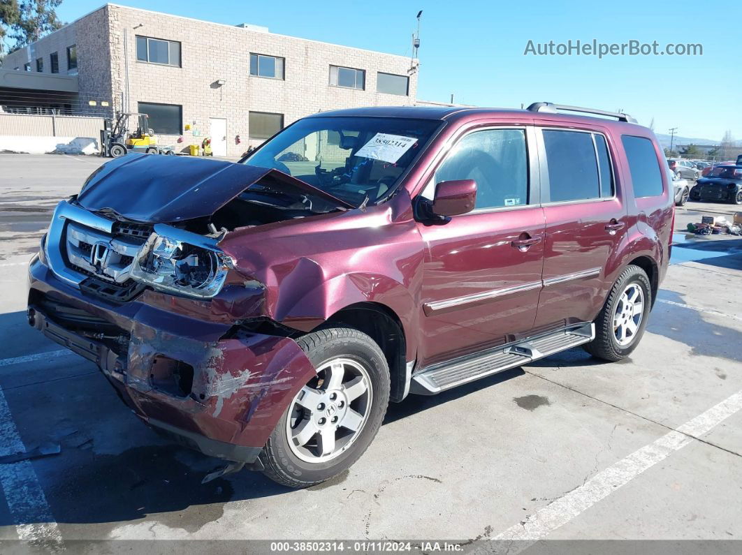 2009 Honda Pilot Touring Burgundy vin: 5FNYF38919B006331