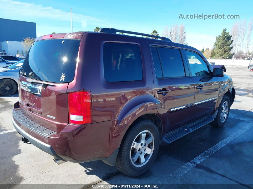 2009 Honda Pilot Touring Burgundy vin: 5FNYF38919B006331