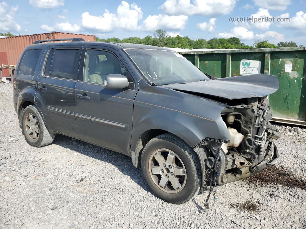 2009 Honda Pilot Touring Gray vin: 5FNYF38939B002913