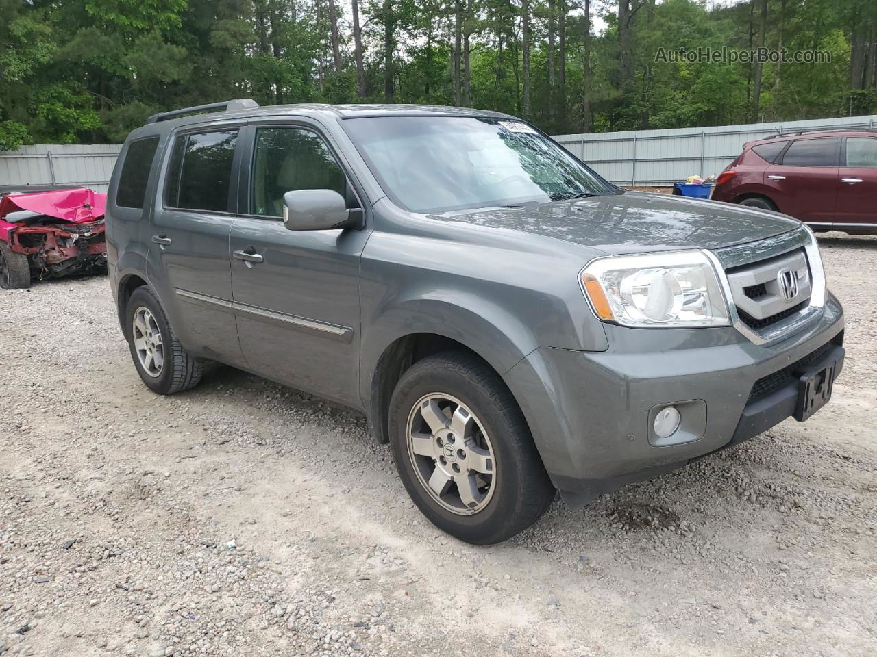 2009 Honda Pilot Touring Серый vin: 5FNYF38999B013219