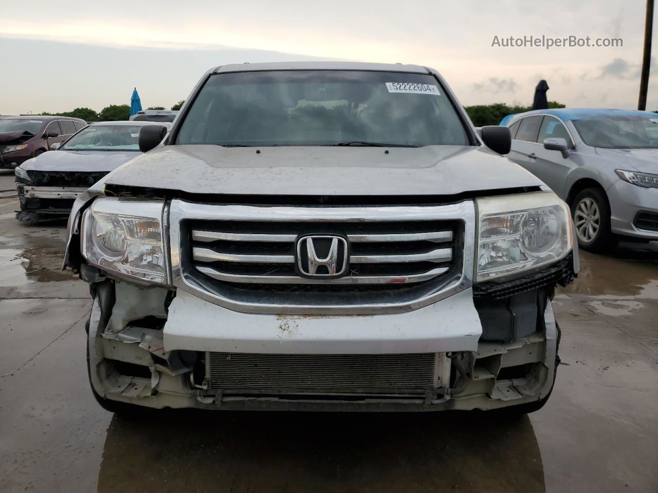 2013 Honda Pilot Lx Silver vin: 5FNYF3H20DB040773