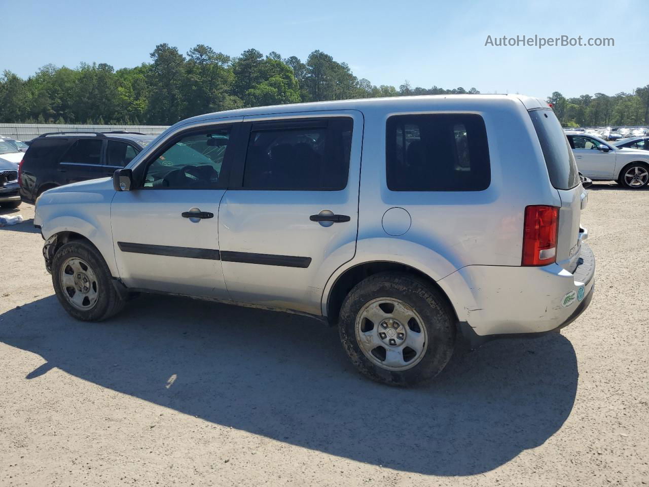 2013 Honda Pilot Lx Gray vin: 5FNYF3H22DB037700