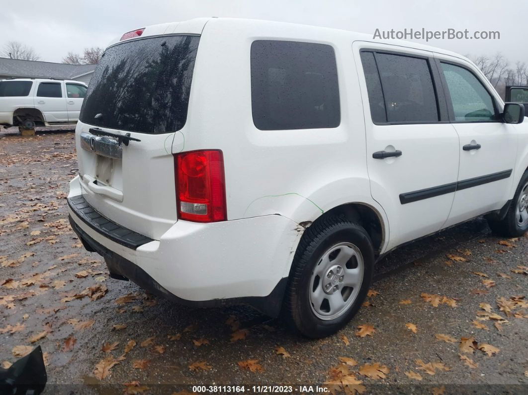 2015 Honda Pilot Lx White vin: 5FNYF3H23FB007169