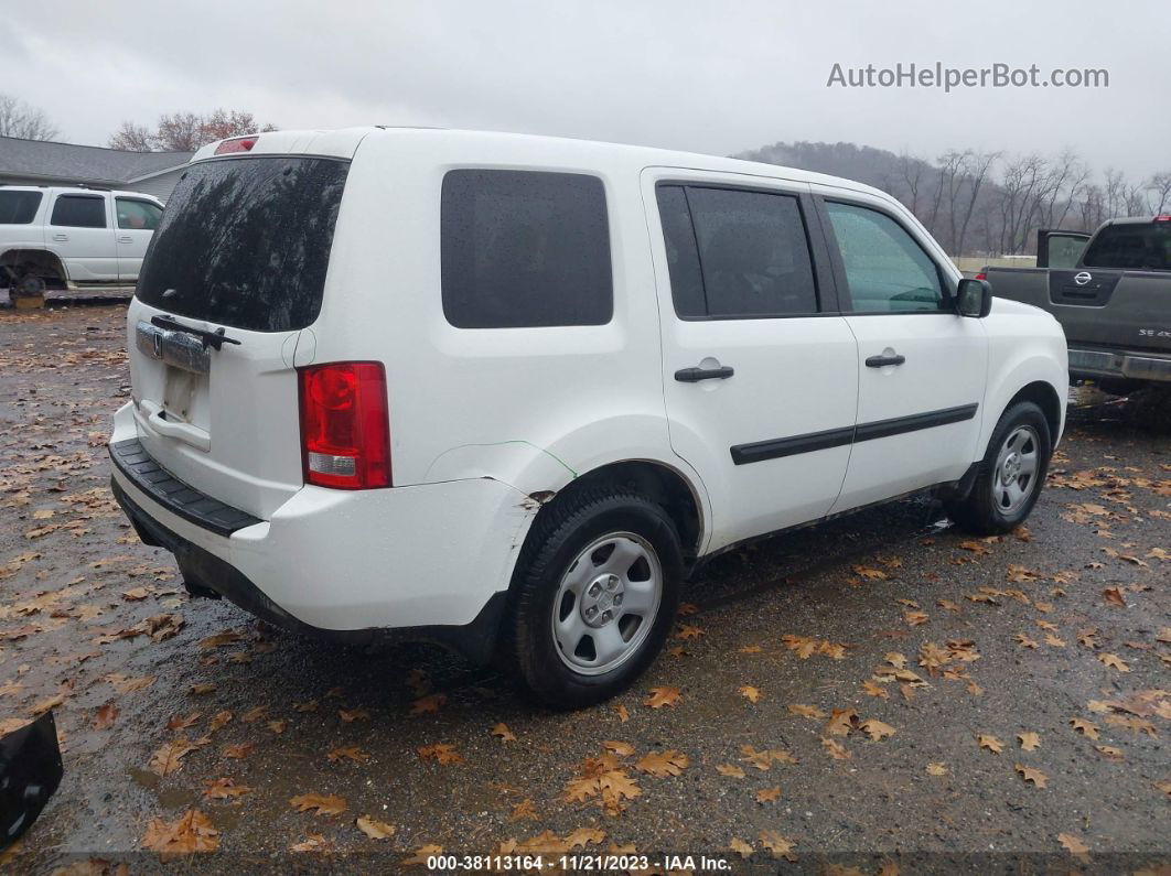 2015 Honda Pilot Lx White vin: 5FNYF3H23FB007169