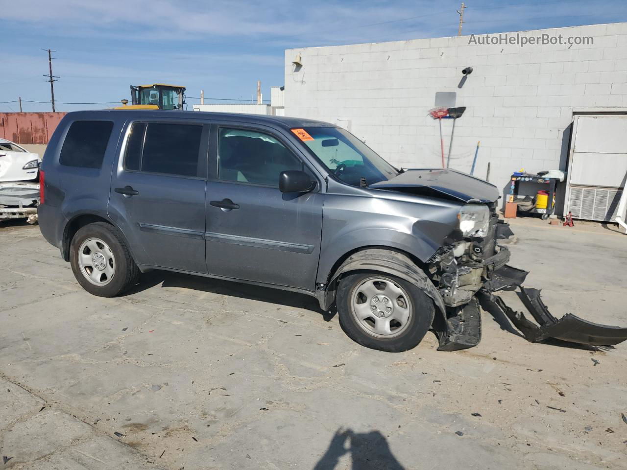 2013 Honda Pilot Lx Gray vin: 5FNYF3H24DB029341