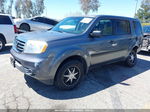 2013 Honda Pilot Lx Gray vin: 5FNYF3H26DB031043