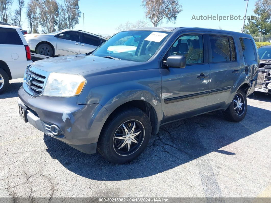 2013 Honda Pilot Lx Gray vin: 5FNYF3H26DB031043