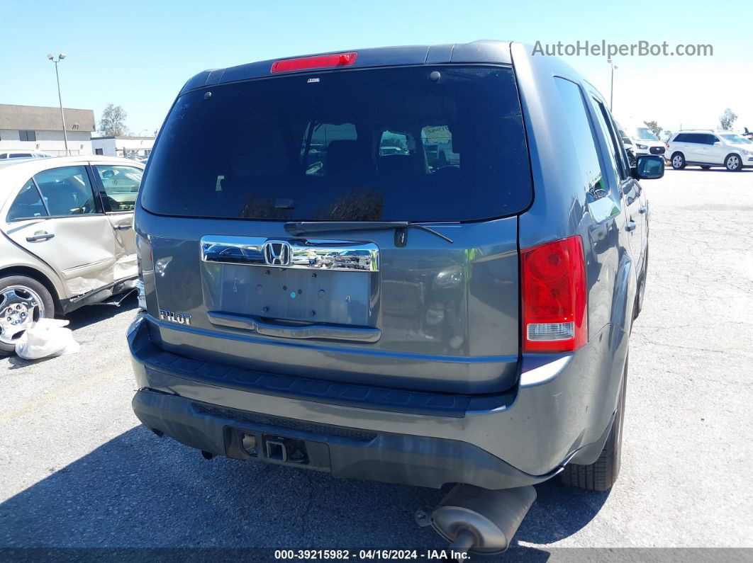 2013 Honda Pilot Lx Gray vin: 5FNYF3H26DB031043