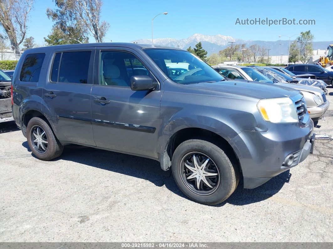 2013 Honda Pilot Lx Gray vin: 5FNYF3H26DB031043