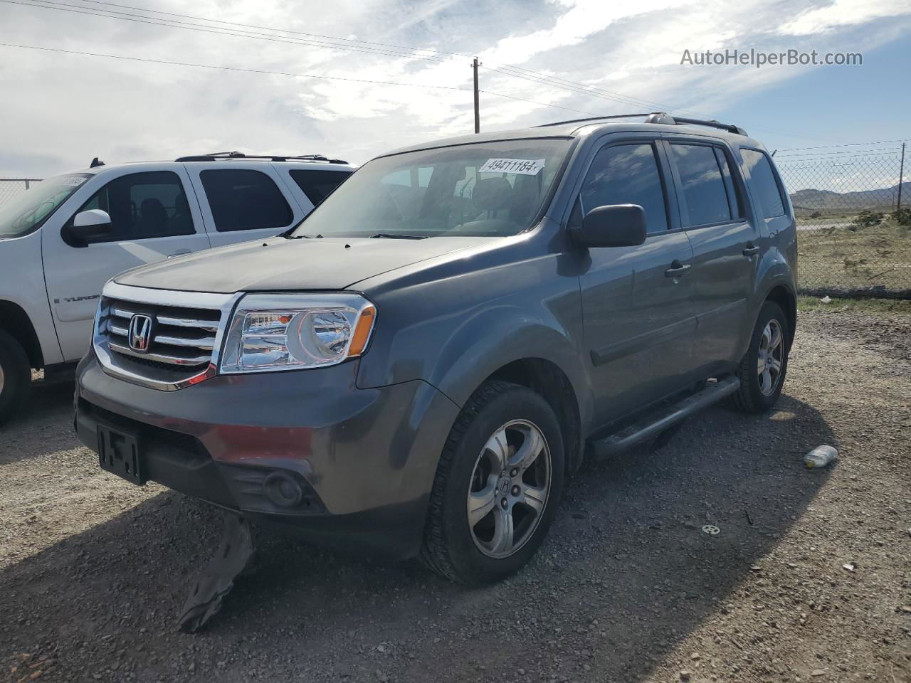 2013 Honda Pilot Lx Gray vin: 5FNYF3H26DB039014