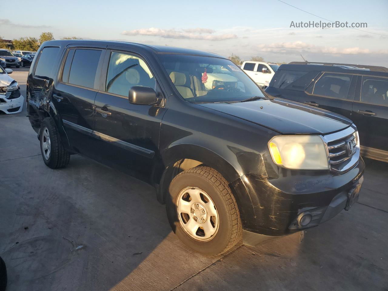 2013 Honda Pilot Lx Черный vin: 5FNYF3H27DB035327