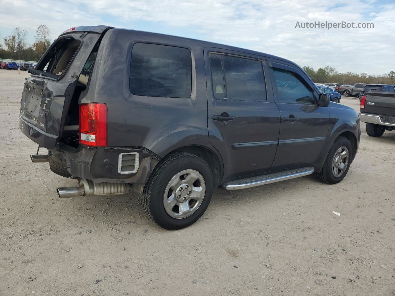 2013 Honda Pilot Lx Charcoal vin: 5FNYF3H27DB041922