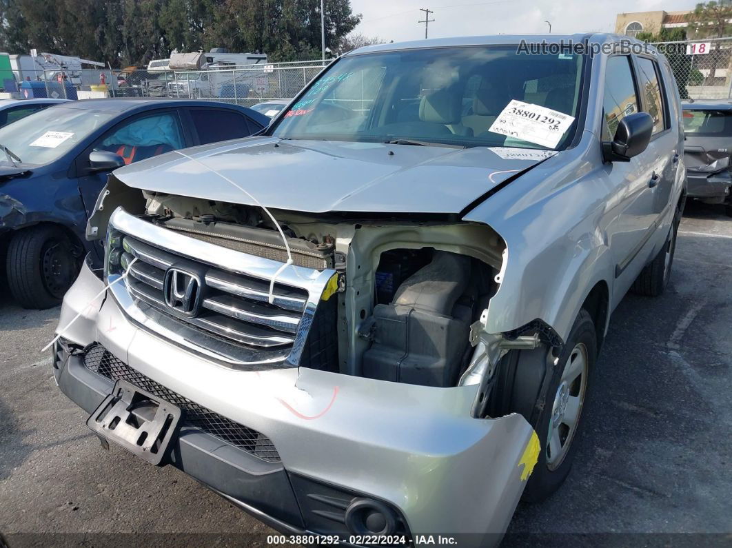 2013 Honda Pilot Lx Silver vin: 5FNYF3H28DB042190