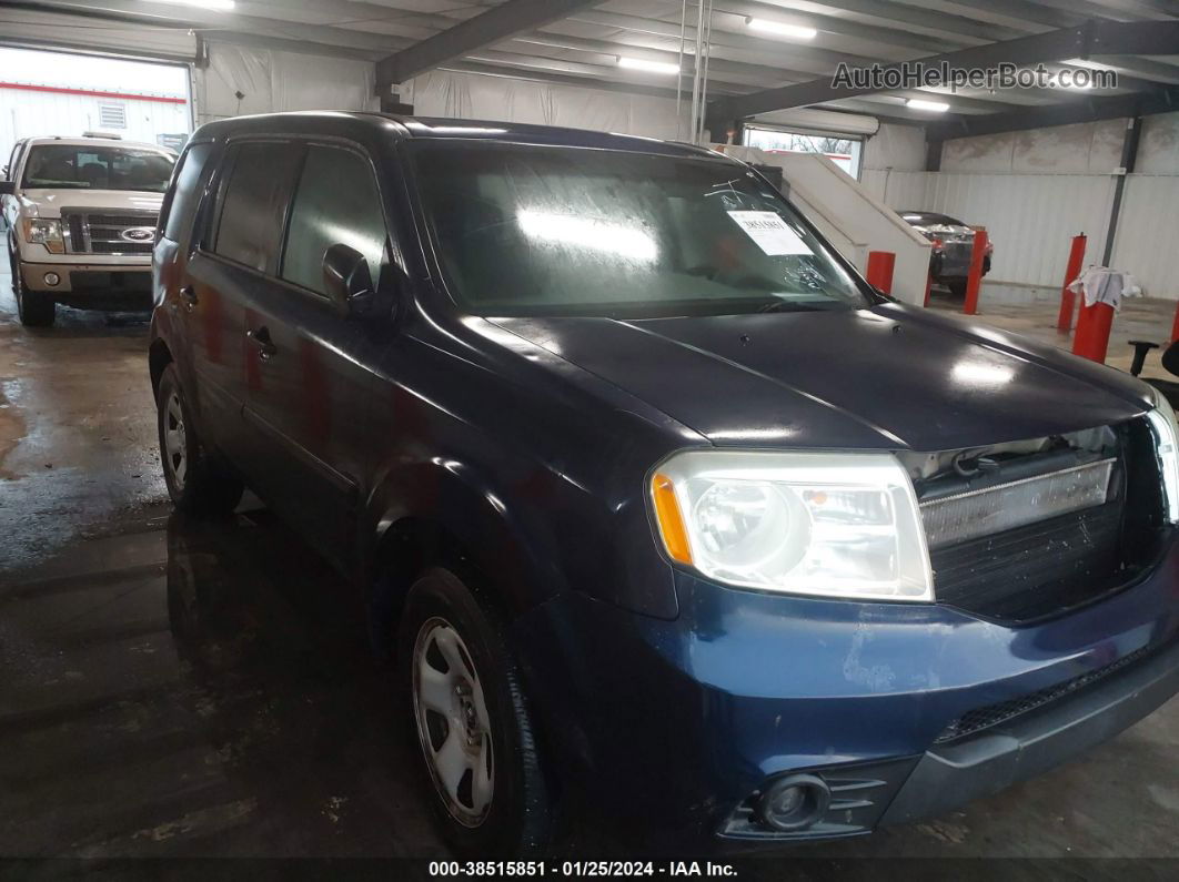 2013 Honda Pilot Lx Blue vin: 5FNYF3H28DB042805