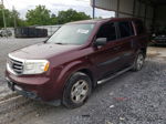 2013 Honda Pilot Lx Burgundy vin: 5FNYF3H29DB018688