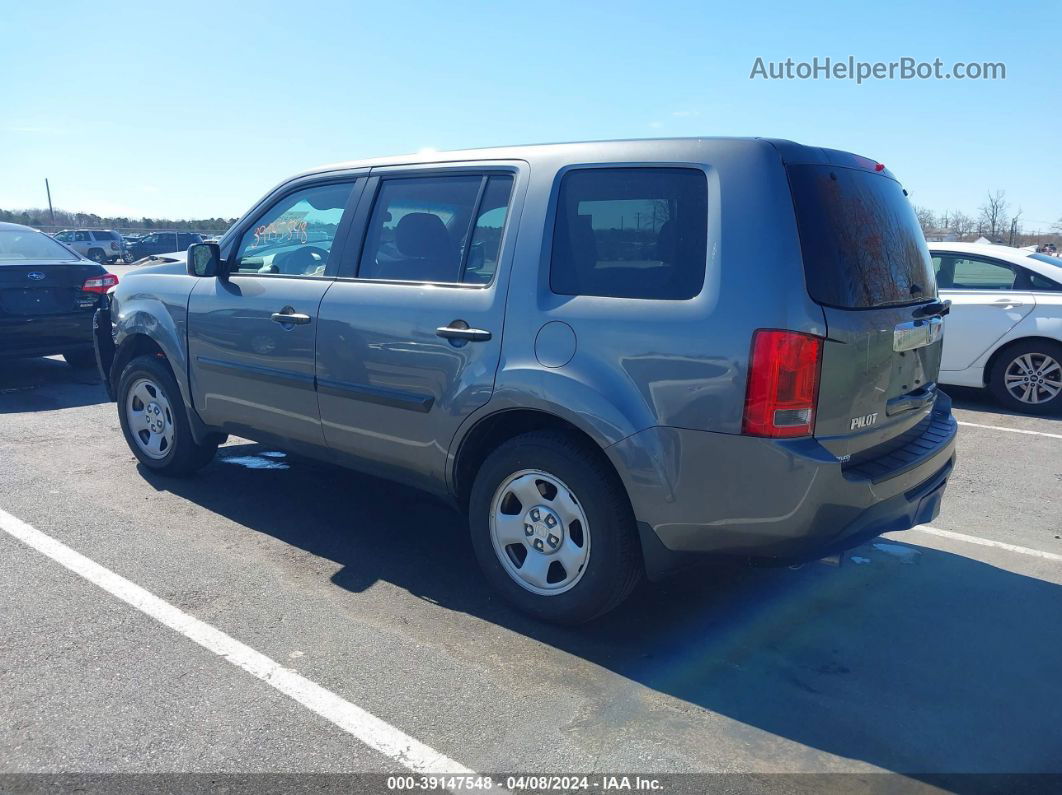 2013 Honda Pilot Lx Gray vin: 5FNYF3H29DB036415