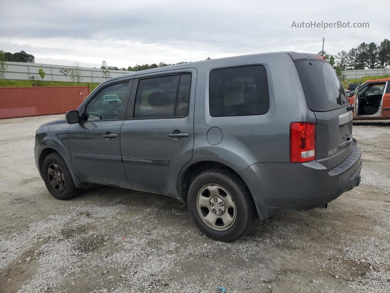 2013 Honda Pilot Lx Gray vin: 5FNYF3H2XDB031109