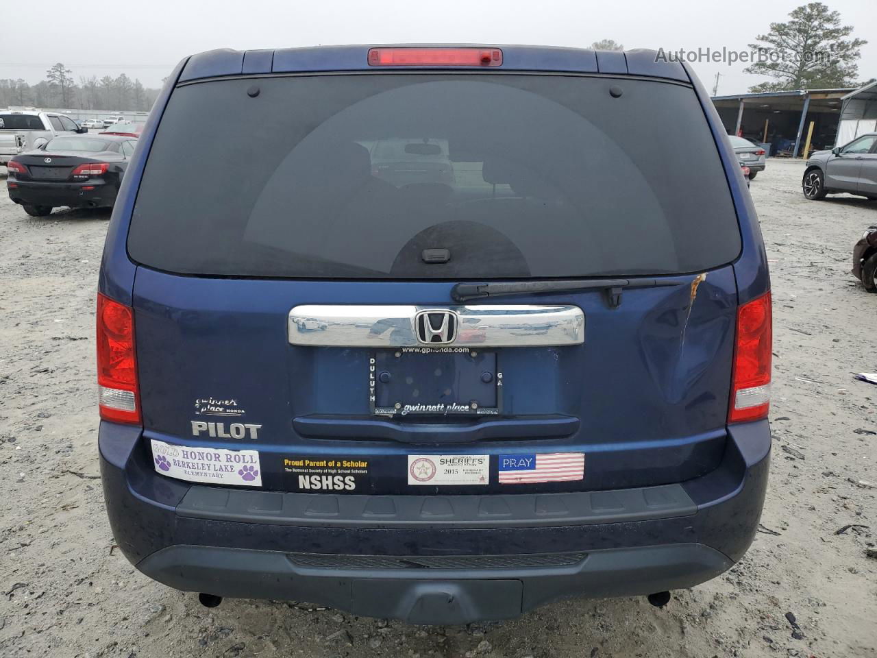 2013 Honda Pilot Lx Blue vin: 5FNYF3H2XDB042112