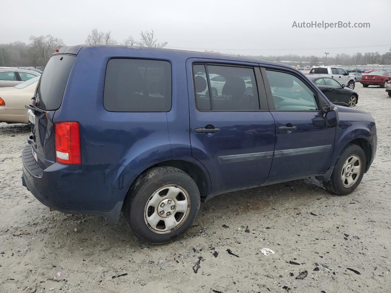 2013 Honda Pilot Lx Blue vin: 5FNYF3H2XDB042112