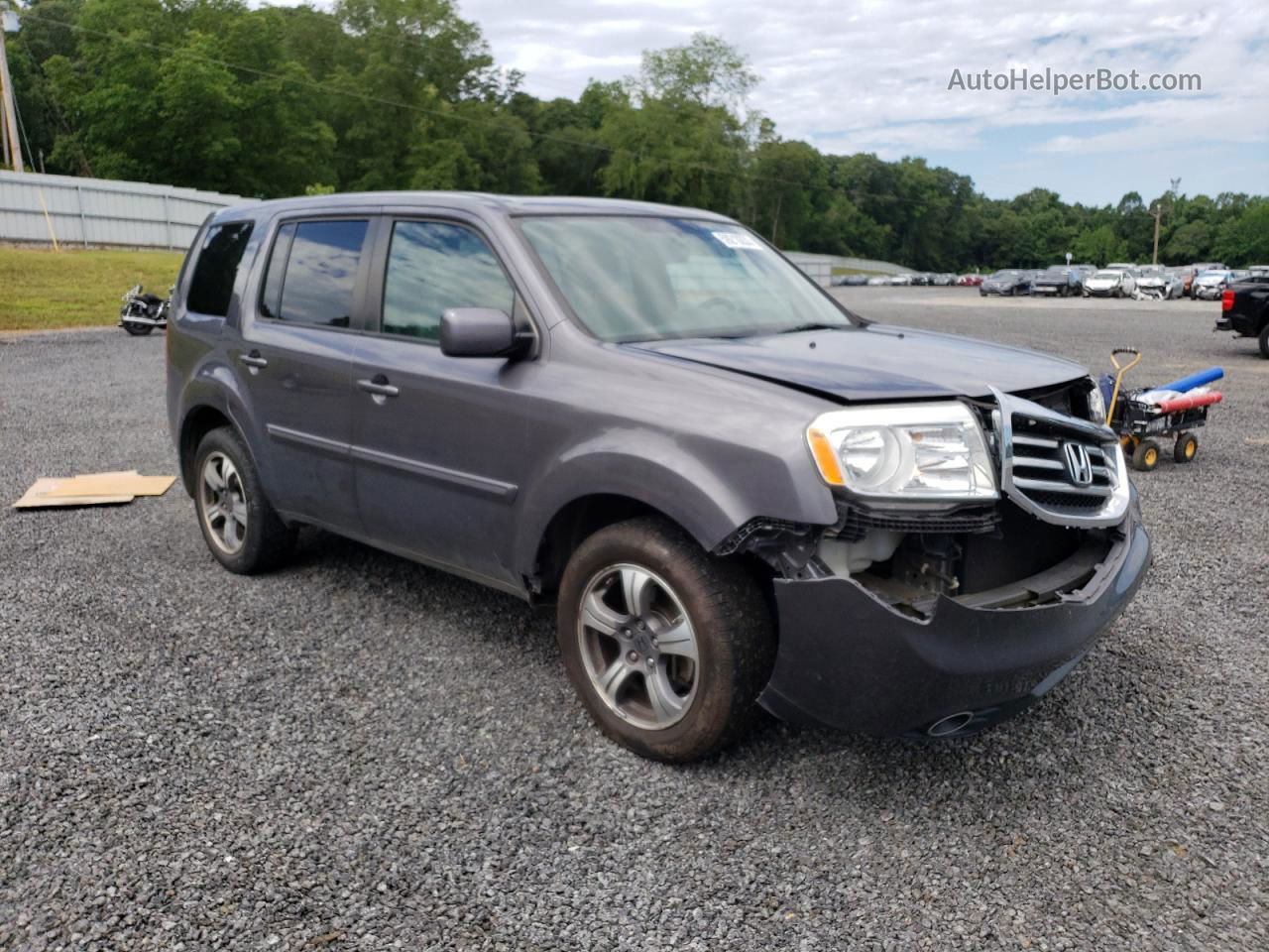 2015 Honda Pilot Se Gray vin: 5FNYF3H32FB007379