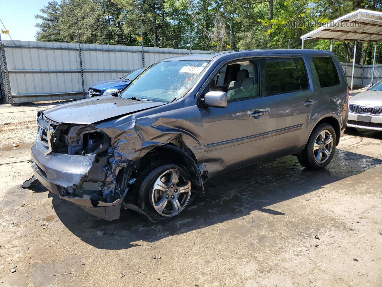 2015 Honda Pilot Se Gray vin: 5FNYF3H37FB009659