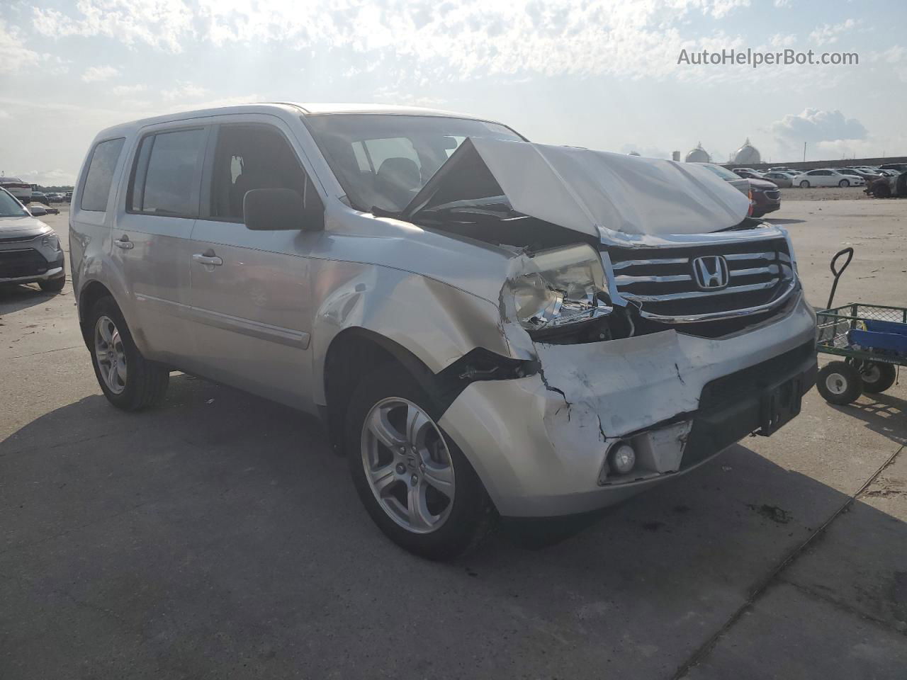 2013 Honda Pilot Ex Silver vin: 5FNYF3H41DB019030