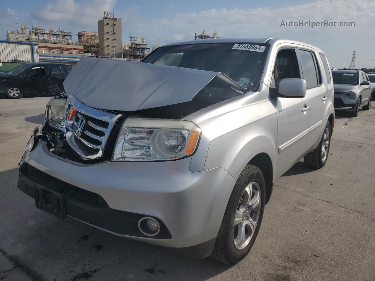 2013 Honda Pilot Ex Silver vin: 5FNYF3H41DB019030