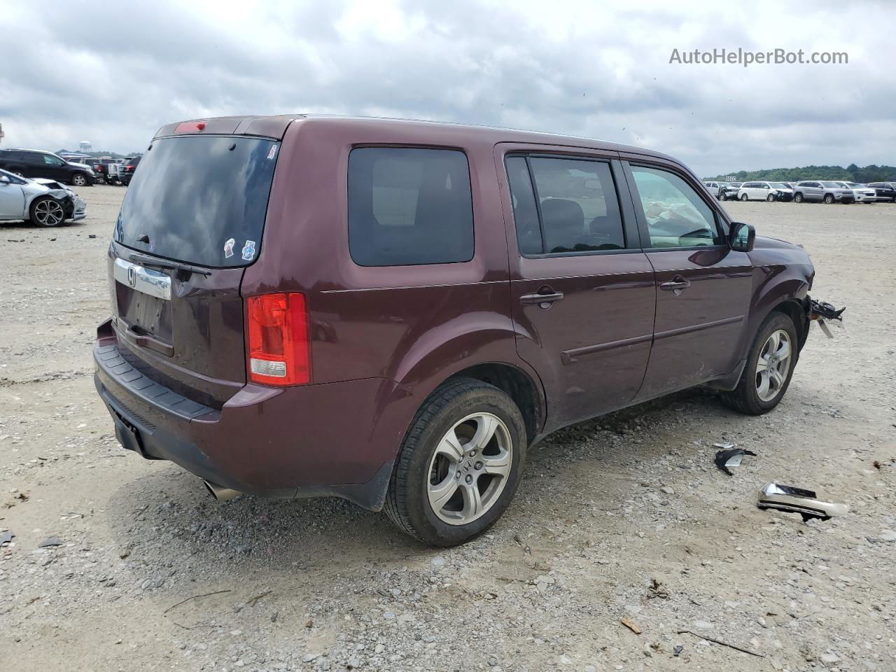 2013 Honda Pilot Ex Maroon vin: 5FNYF3H41DB032750