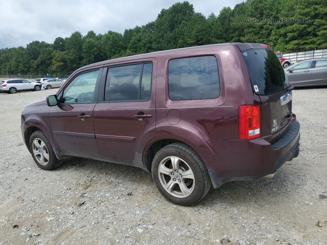 2013 Honda Pilot Ex Maroon vin: 5FNYF3H41DB032750