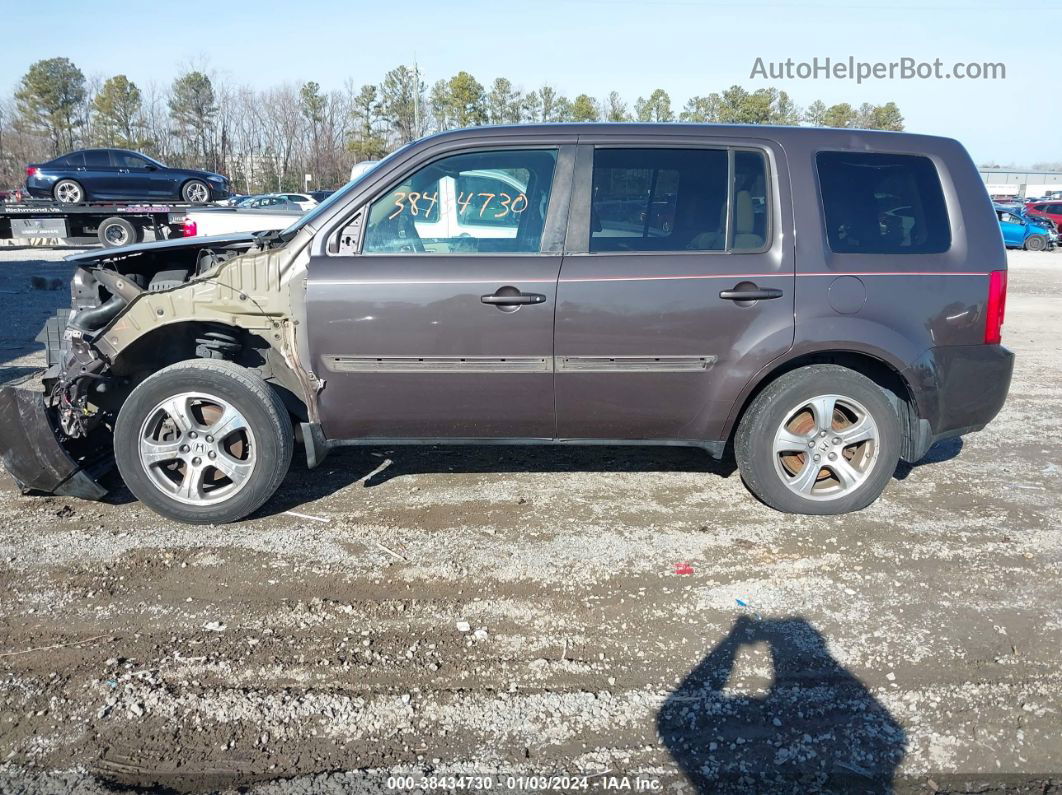 2013 Honda Pilot Ex Коричневый vin: 5FNYF3H43DB027551