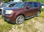 2013 Honda Pilot Ex Maroon vin: 5FNYF3H45DB017717