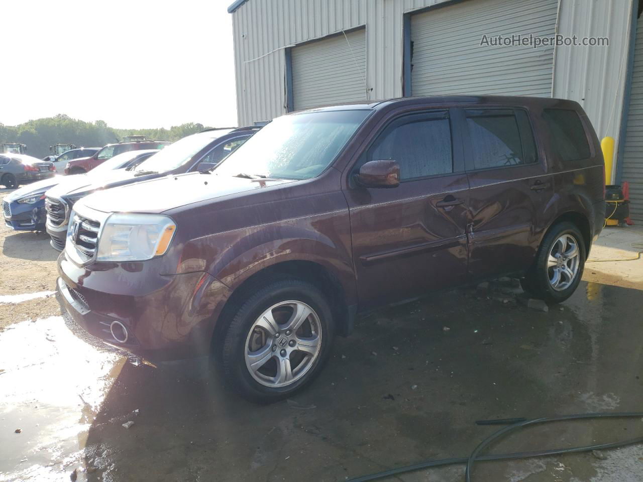 2013 Honda Pilot Ex Burgundy vin: 5FNYF3H47DB003057