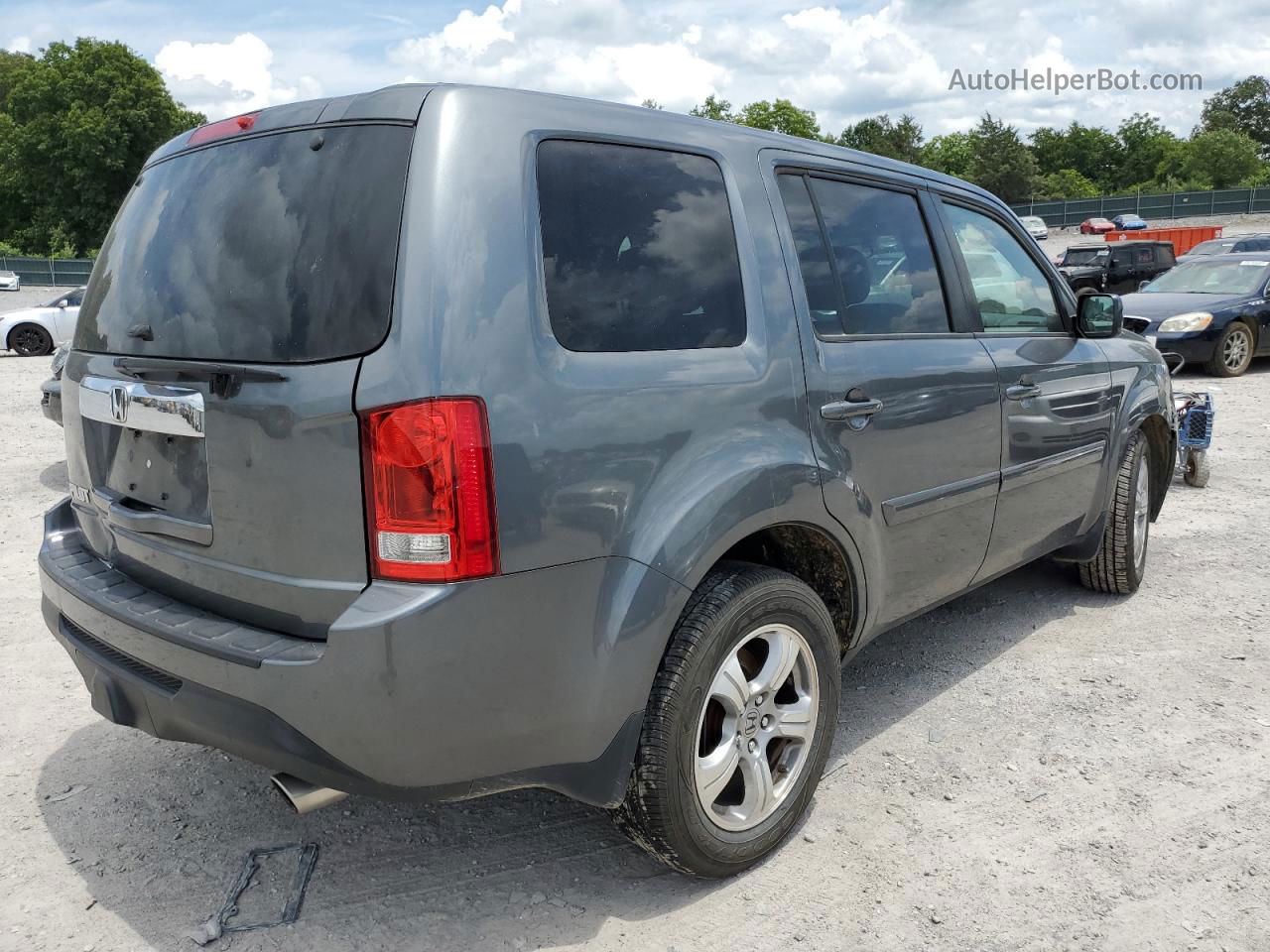 2013 Honda Pilot Ex Gray vin: 5FNYF3H47DB030288