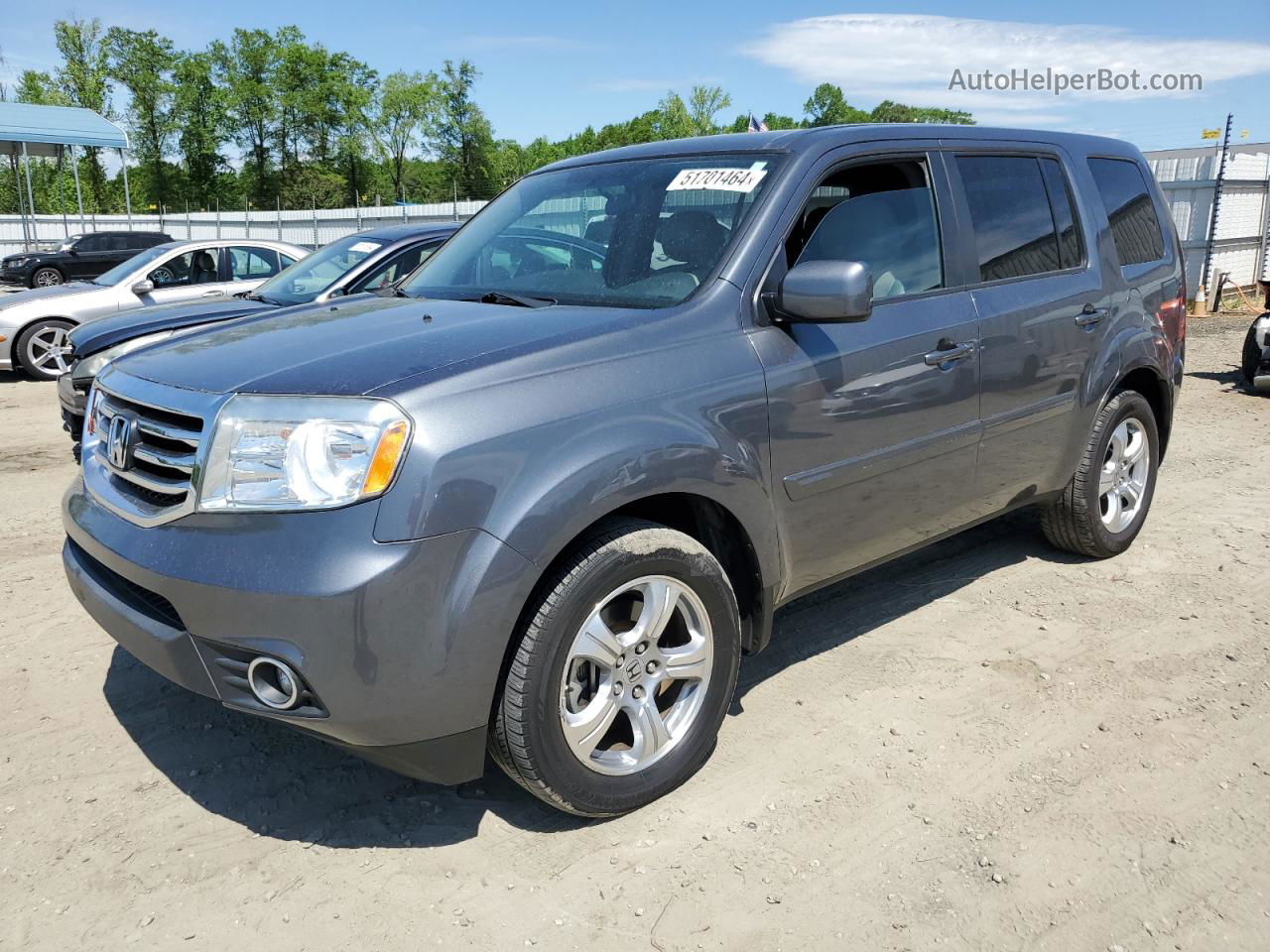 2013 Honda Pilot Ex Gray vin: 5FNYF3H48DB031160