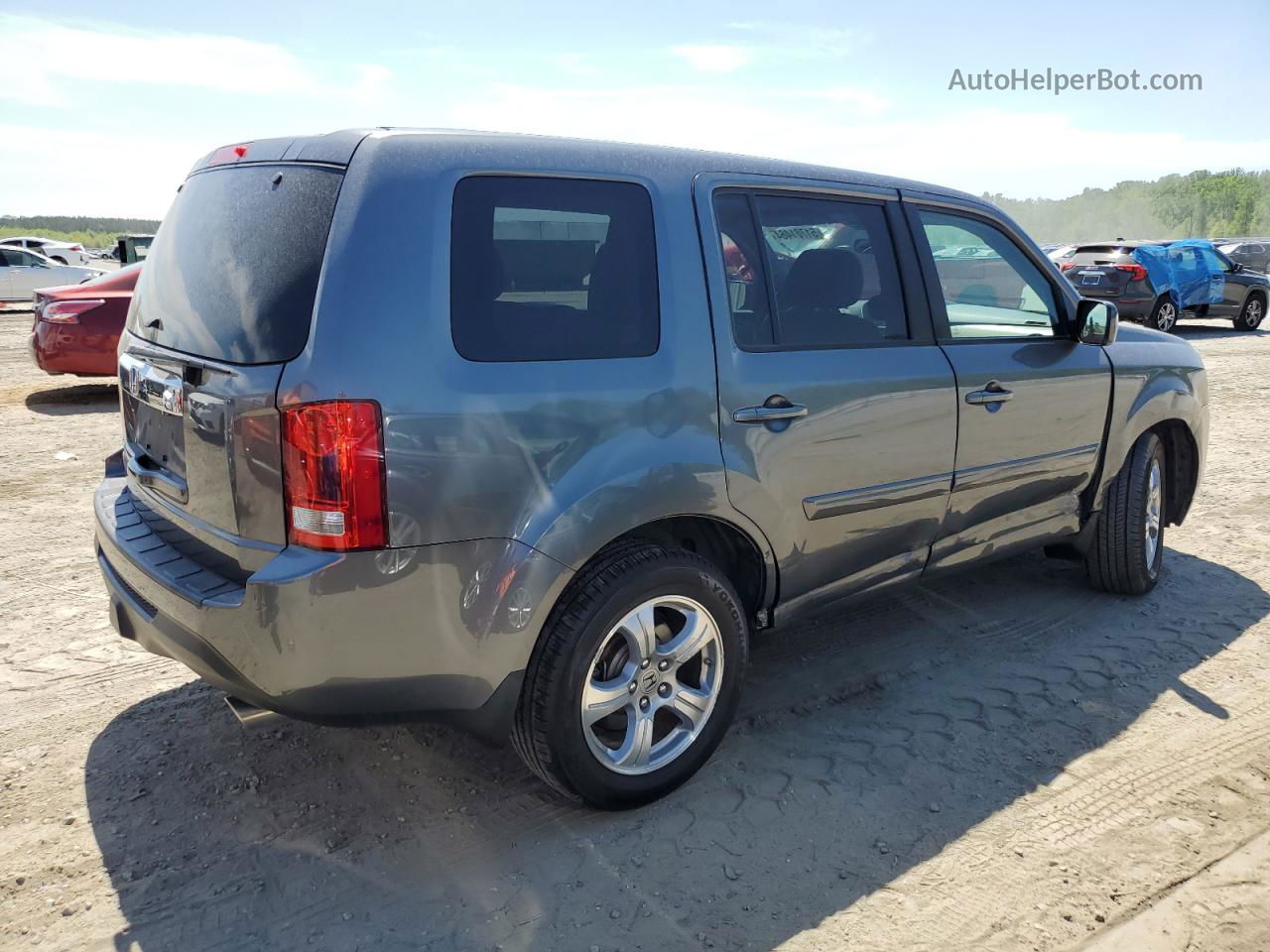 2013 Honda Pilot Ex Gray vin: 5FNYF3H48DB031160