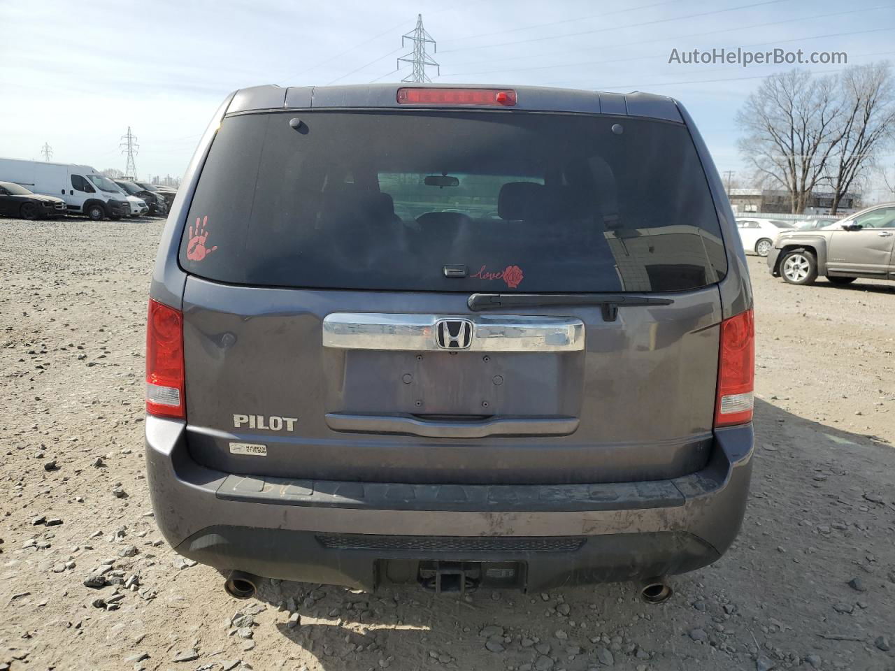 2015 Honda Pilot Ex Gray vin: 5FNYF3H48FB030058