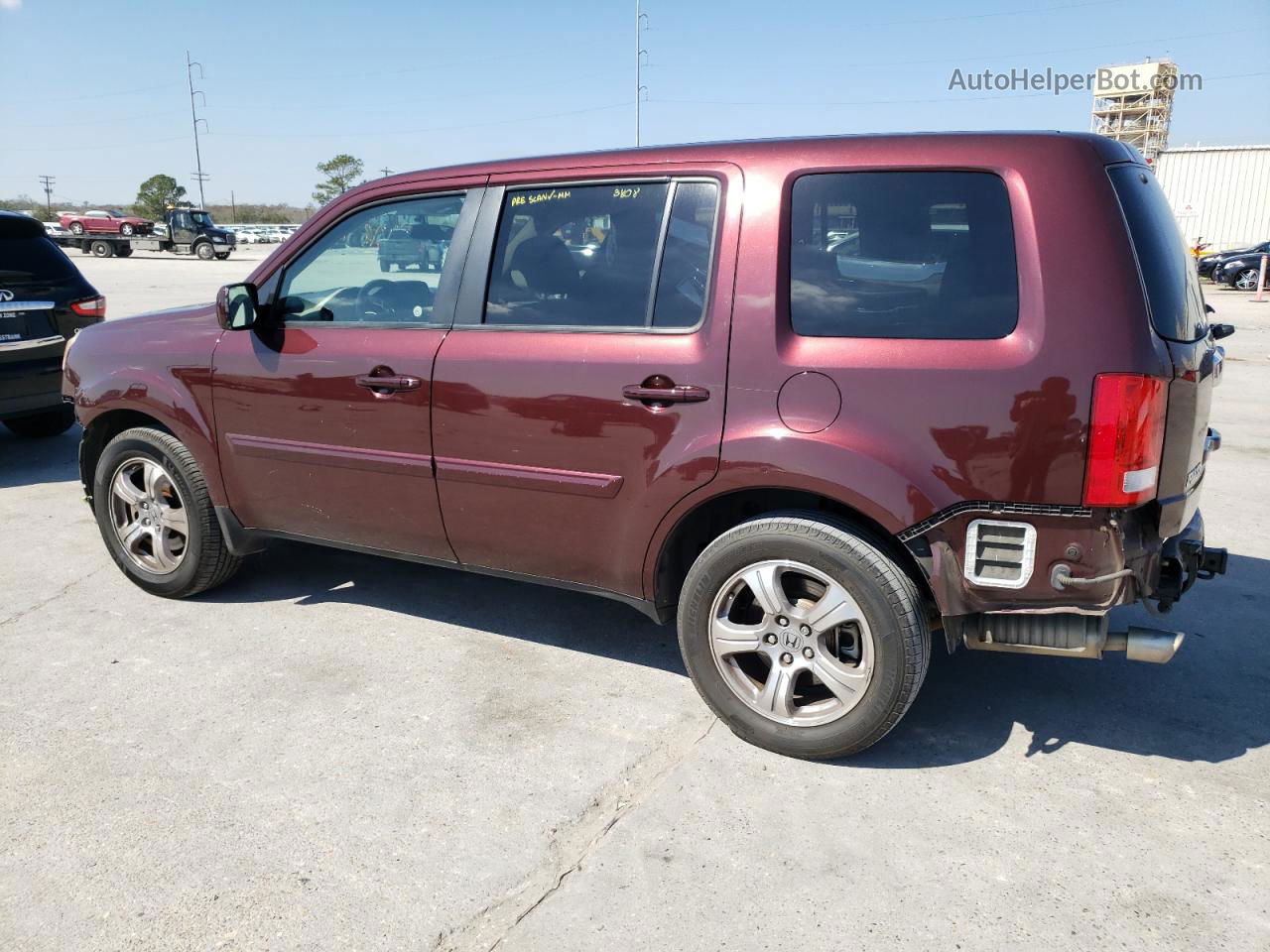 2013 Honda Pilot Ex Burgundy vin: 5FNYF3H4XDB016322