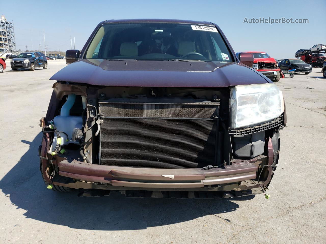 2013 Honda Pilot Ex Burgundy vin: 5FNYF3H4XDB016322