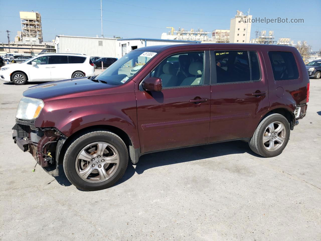 2013 Honda Pilot Ex Burgundy vin: 5FNYF3H4XDB016322