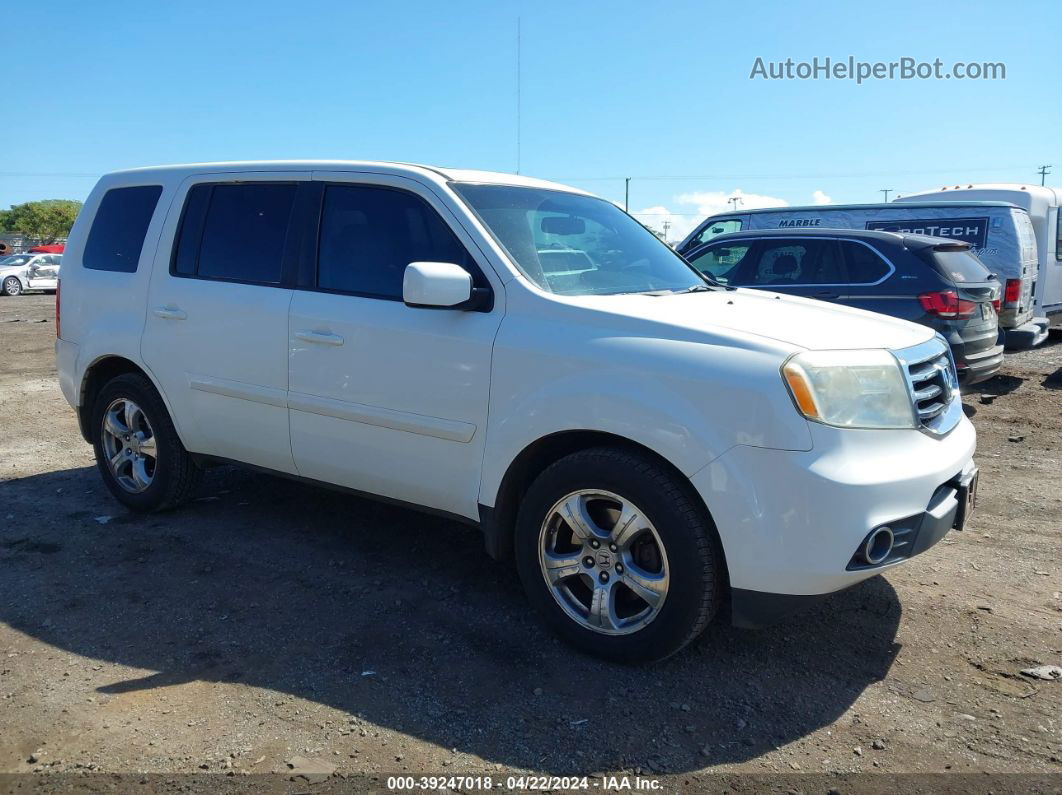 2015 Honda Pilot Ex-l White vin: 5FNYF3H50FB010783